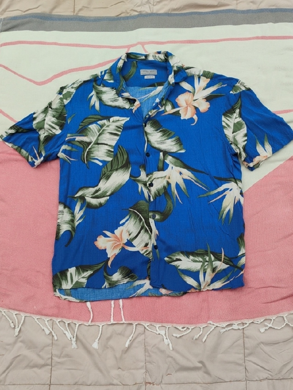 Zara Man Floral Shirt Medium Or Small